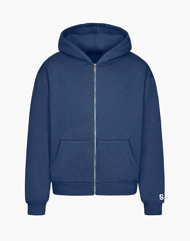 BASIC ZIP-HOODIE (DARK BLUE) Zip-Hoodie STATEMENT