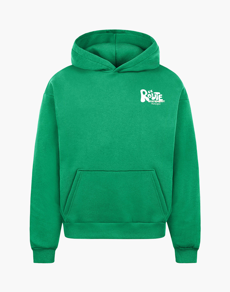 ROUTE 66 HOODIE WOOD GREEN