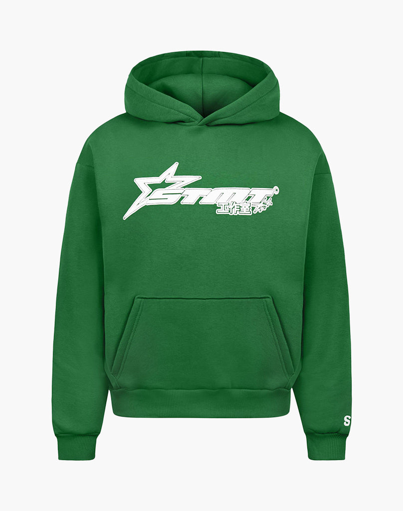 STAR HOODIE WOOD GREEN