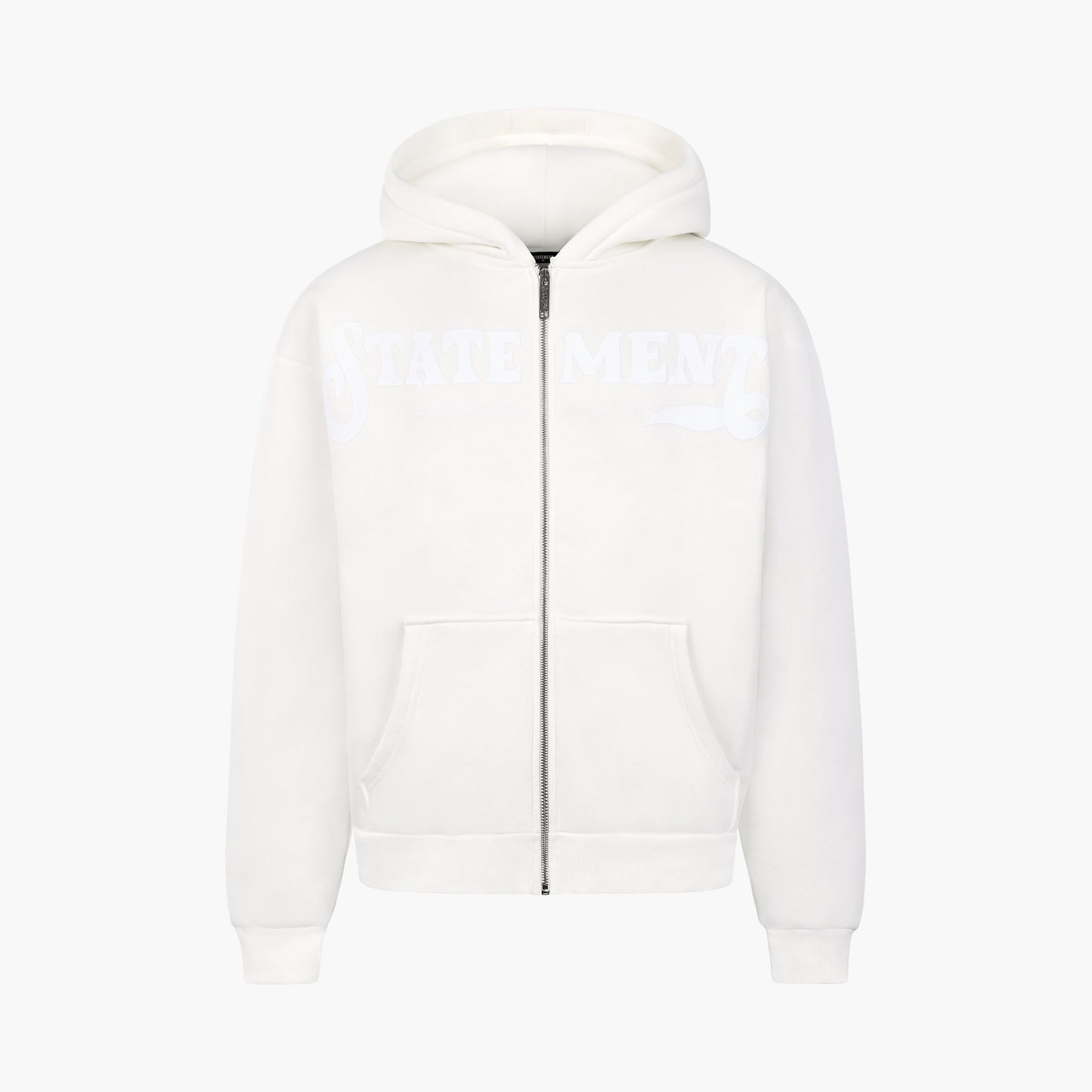 STATEMENT ZIP-HOODIE CREAM WHITE