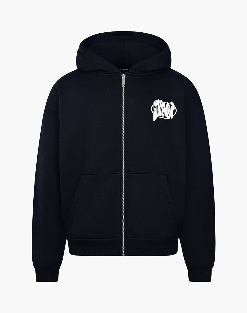LOOP ZIP-HOODIE BLACK