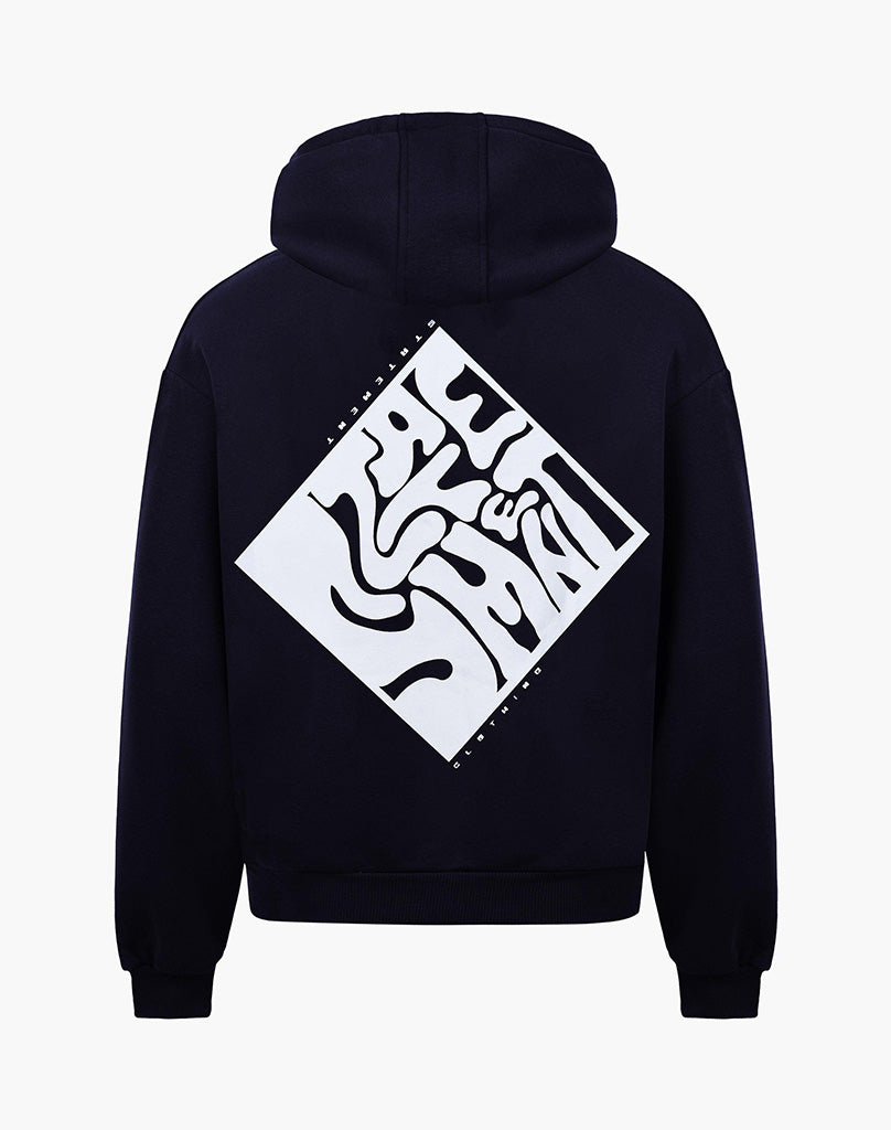 SMUDGE ZIP-HOODIE BLACK