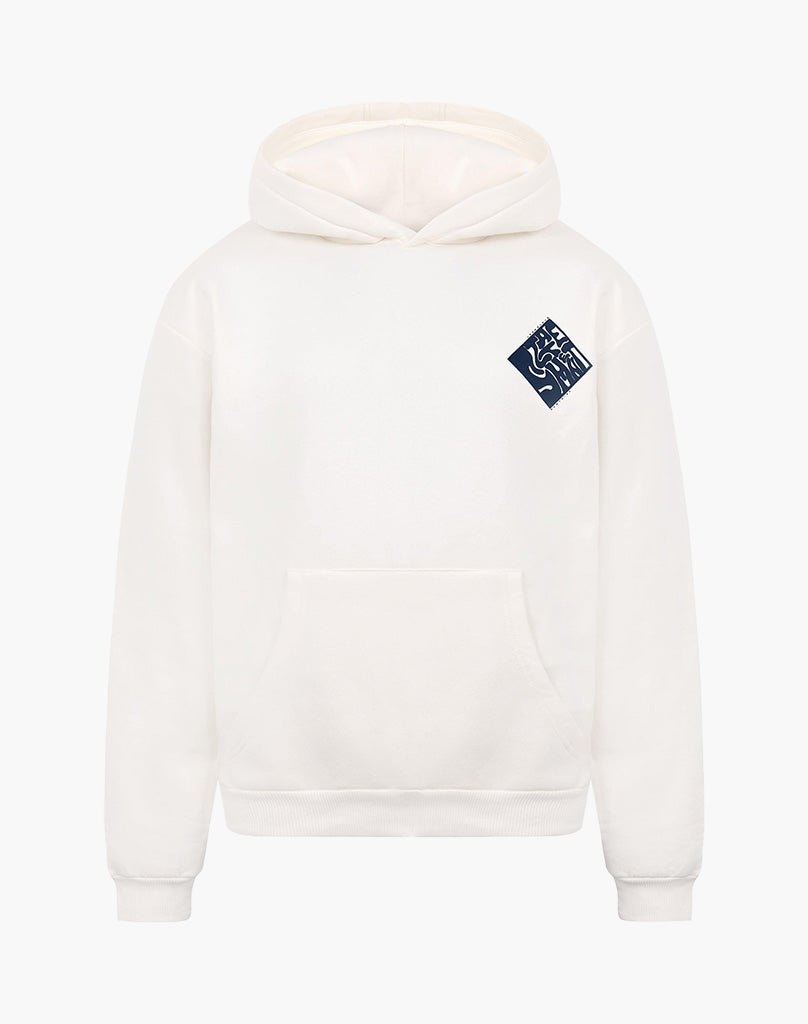 SMUDGE HOODIE CREAM WHITE
