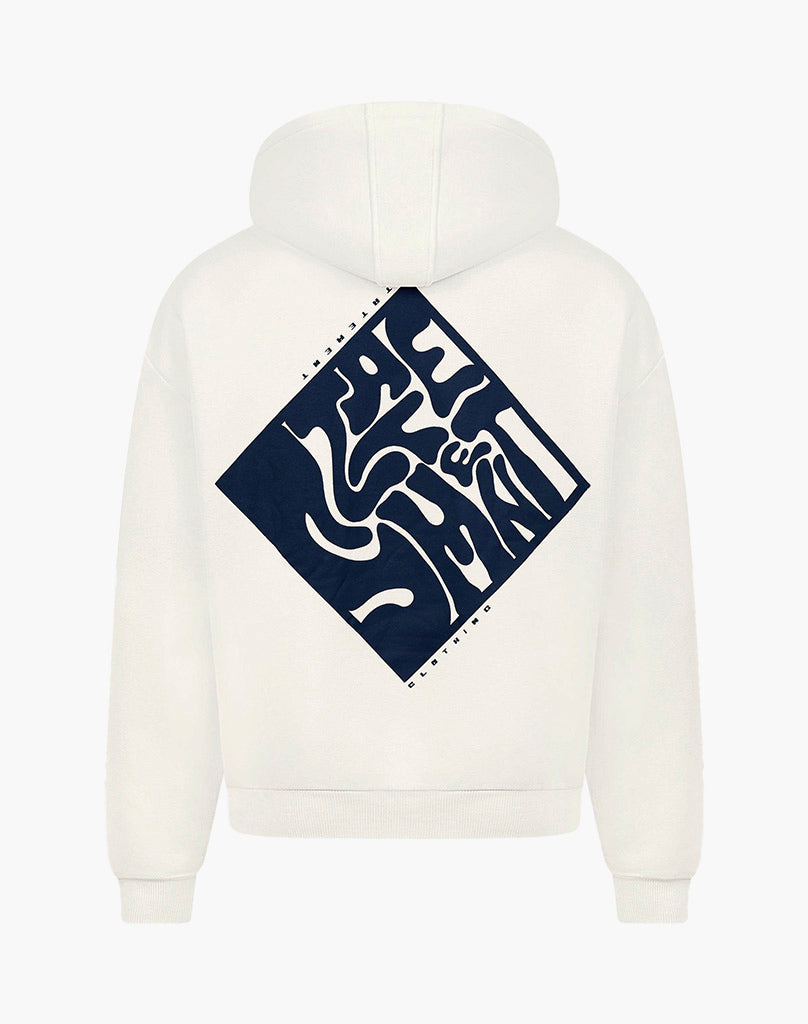 SMUDGE ZIP-HOODIE CREAM WHITE