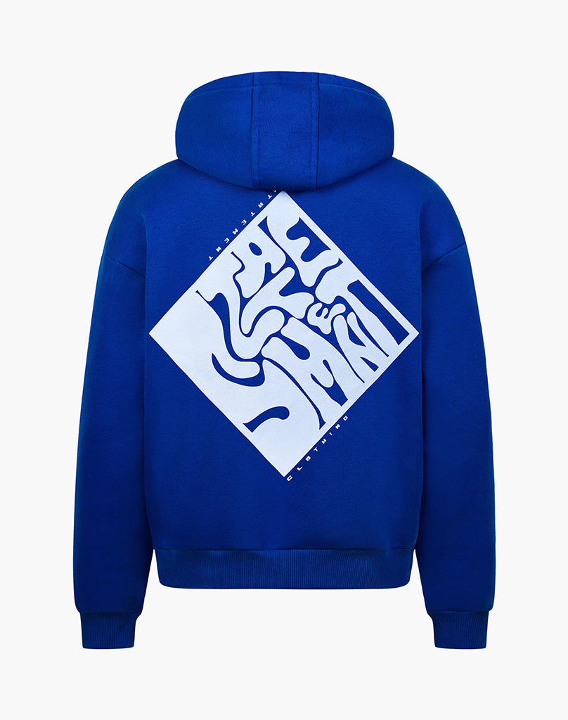 SMUDGE ZIP-HOODIE BLUE