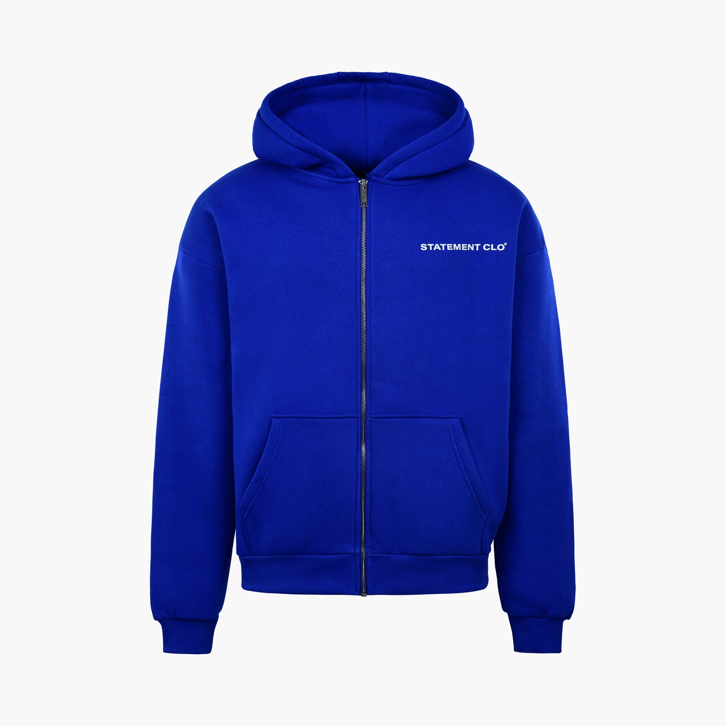INITIAL ZIP-HOODIE ROYAL BLUE