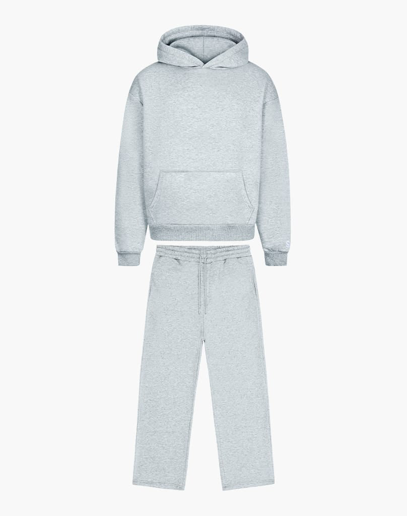Grey Melange Laced Men's Tracksuit Bottom - 82110