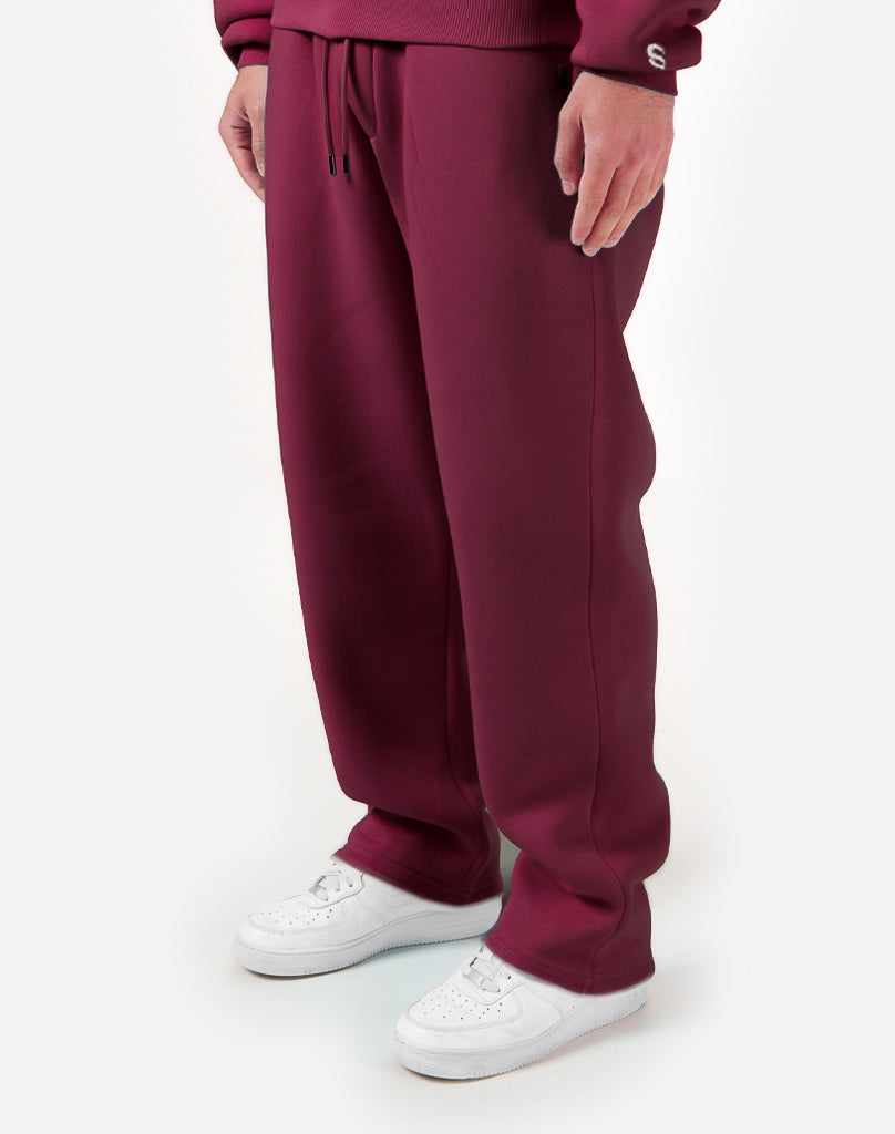 BASIC OPEN LEG JOGGER (BURGUNDY) STATEMENT