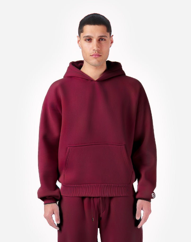 TRACKSUIT SET ZIP-HOODIE (BURGUNDY) Tracksuits Statement Clo