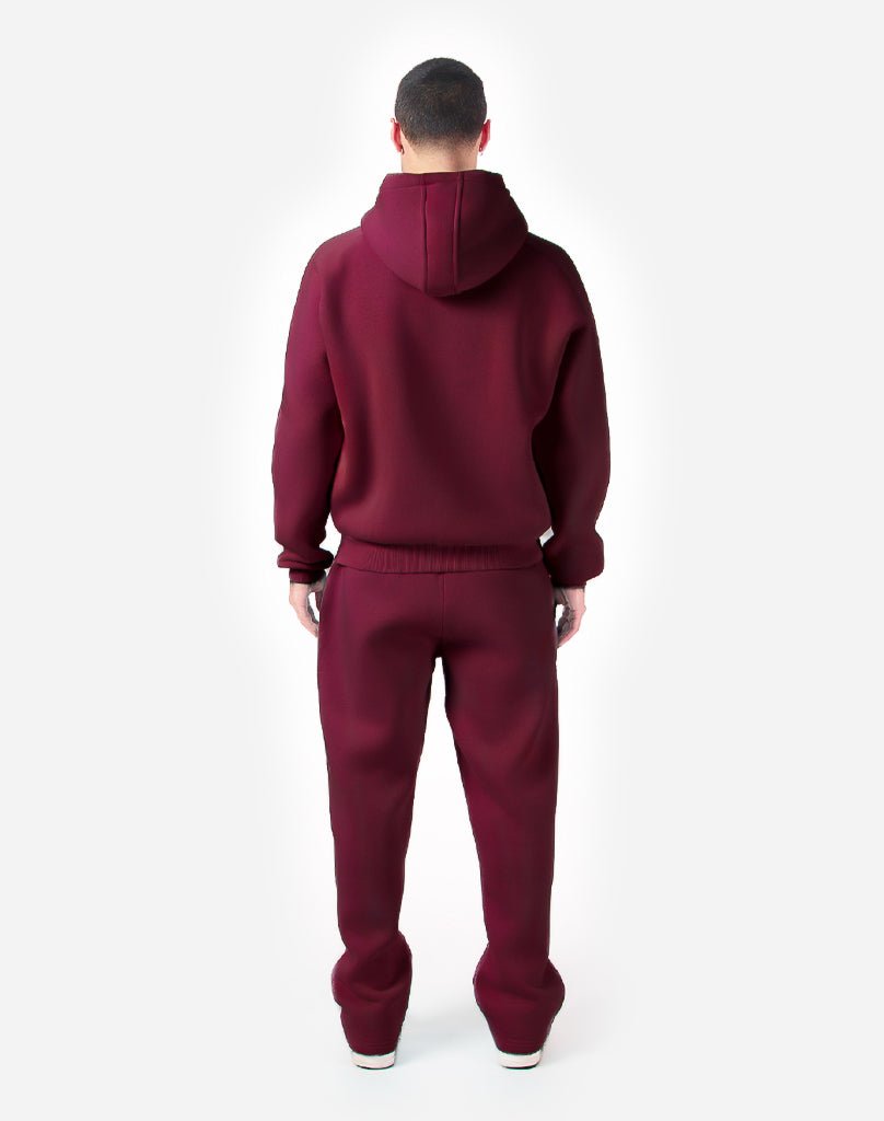 TRACKSUIT SET ZIP-HOODIE (BURGUNDY) Tracksuits Statement Clo