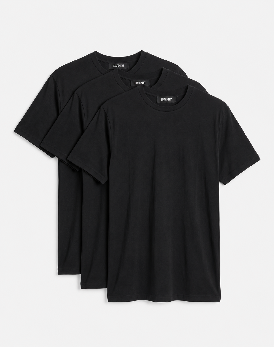 3ER SET REGULAR BASIC TEE (BLACK)