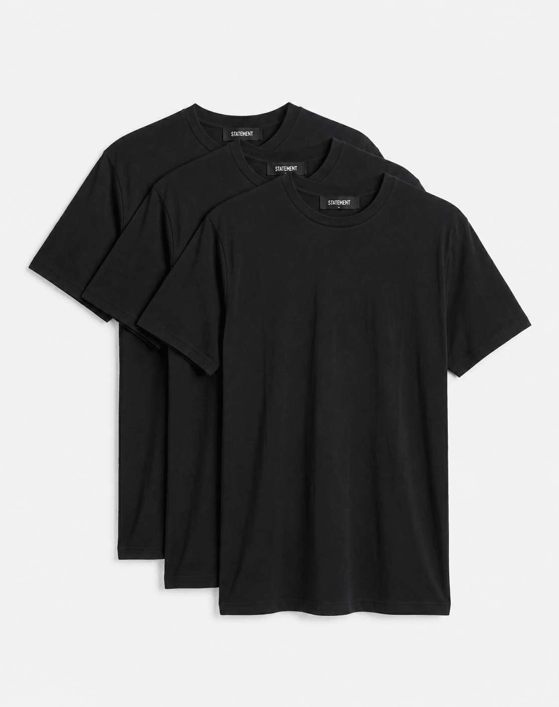 3ER SET REGULAR BASIC TEE (BLACK) Regular T-Shirt Statement Clo