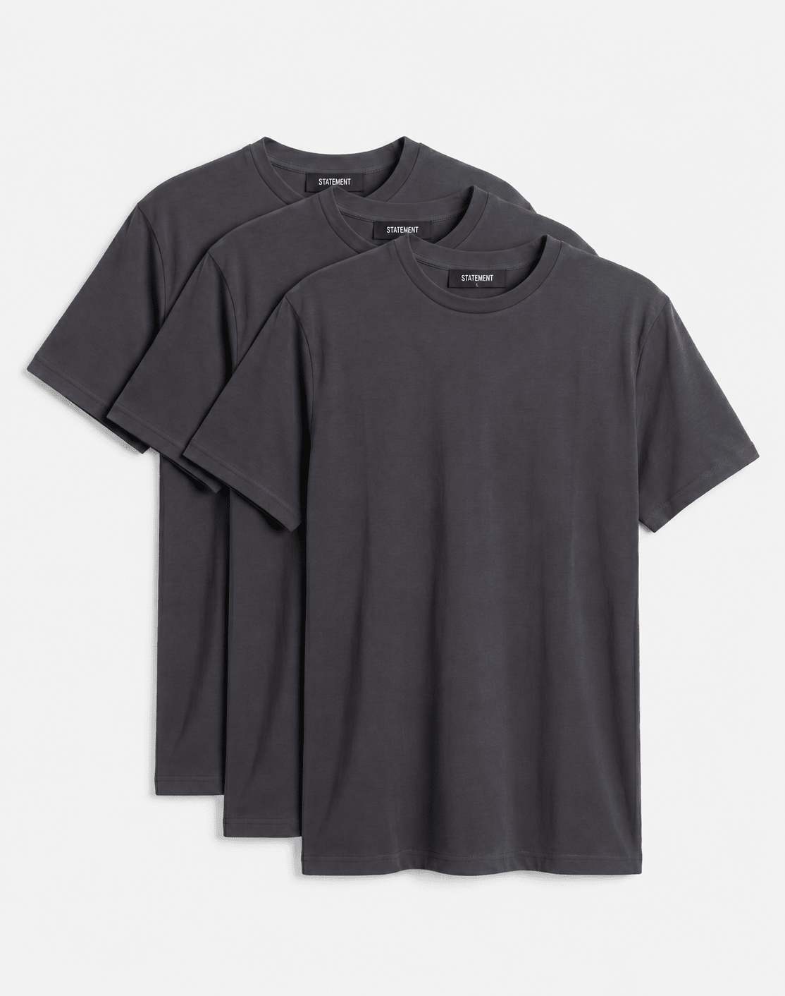 3ER SET REGULAR BASIC TEE (DARK GREY) Regular T-Shirt Statement Clo