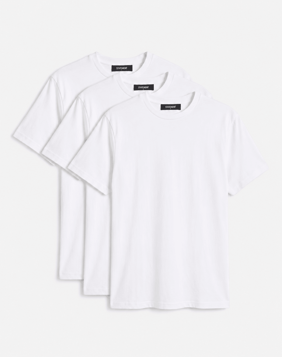 3ER SET REGULAR BASIC TEE (WHITE) Regular T-Shirt Statement Clo