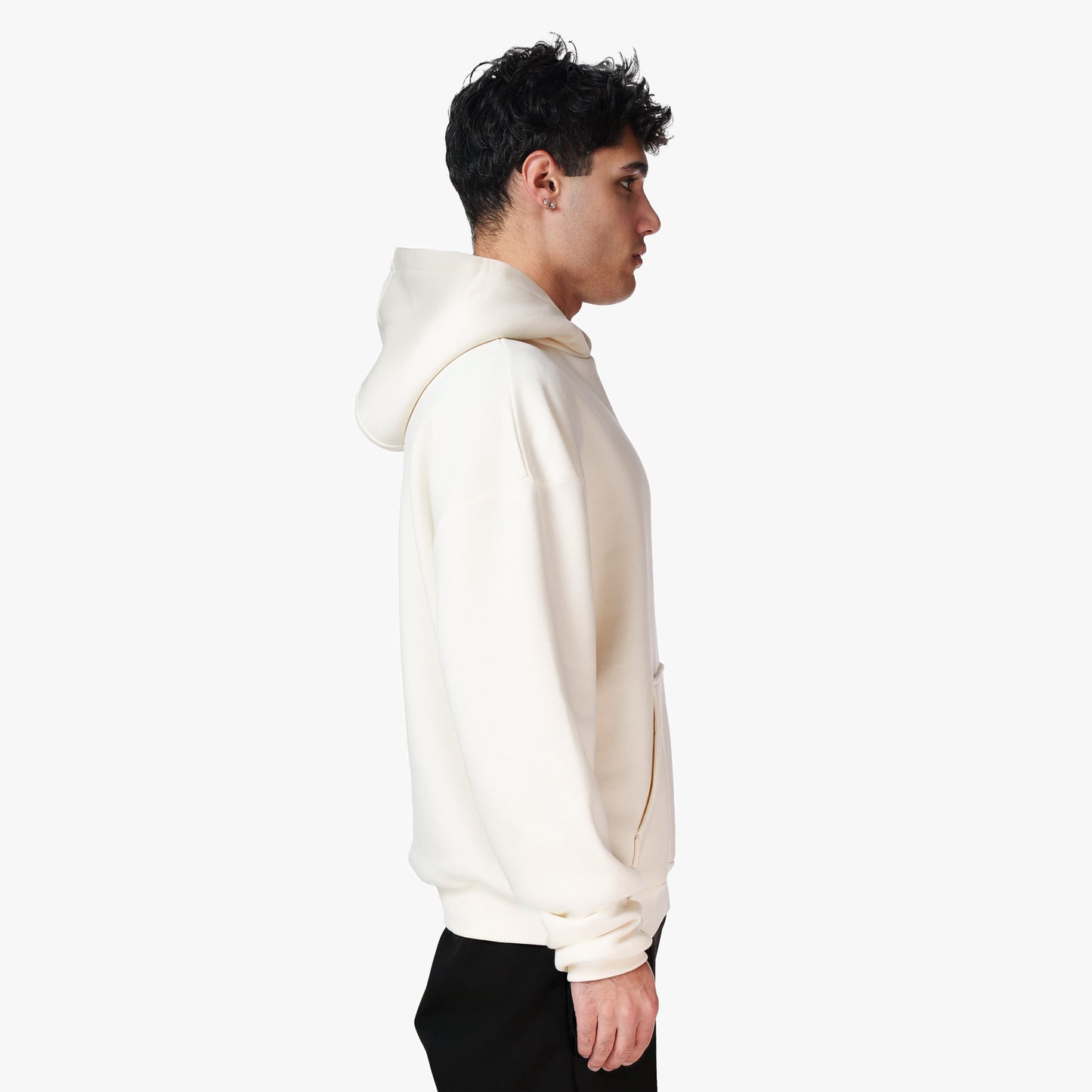 ROUTE 66 ZIP-HOODIE CREAM WHITE