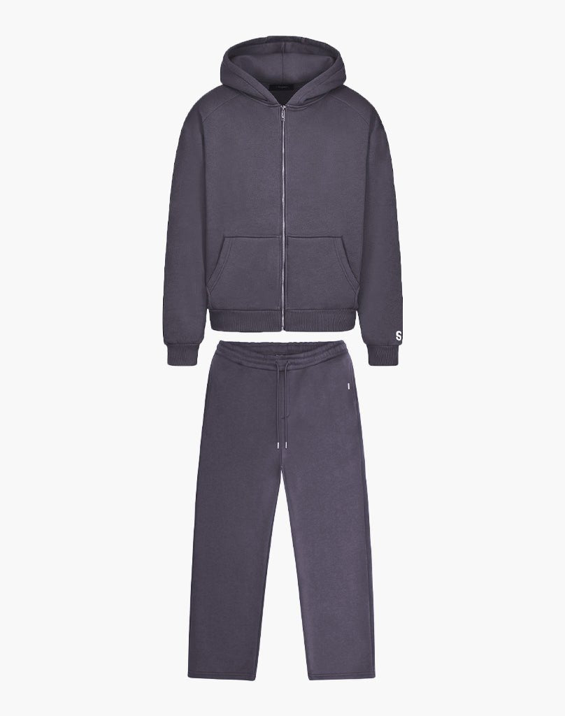 TRACKSUIT SET ZIP-HOODIE (ANTHRAZIT) Tracksuits Statement Clo