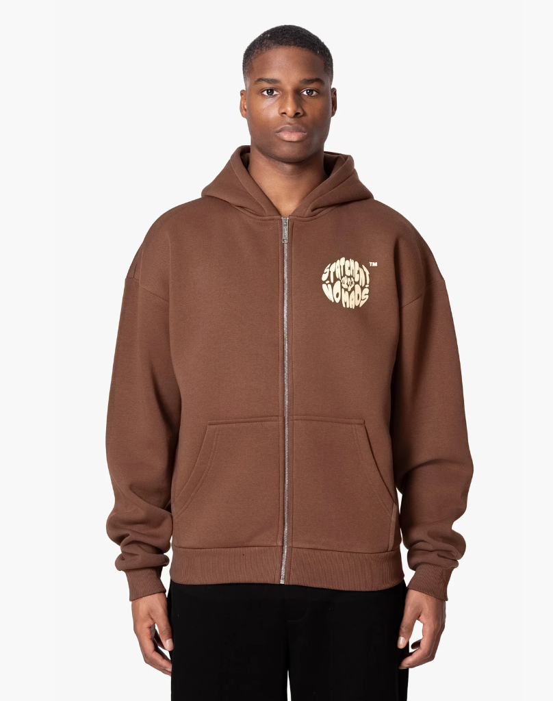 BADAWI ZIP-HOODIE (COFFEE BROWN) STATEMENT