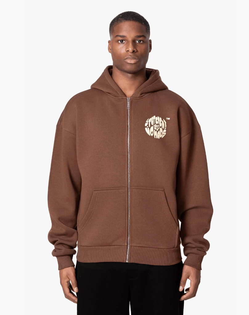 BADAWI ZIP-HOODIE (COFFEE BROWN) Hoodie STATEMENT