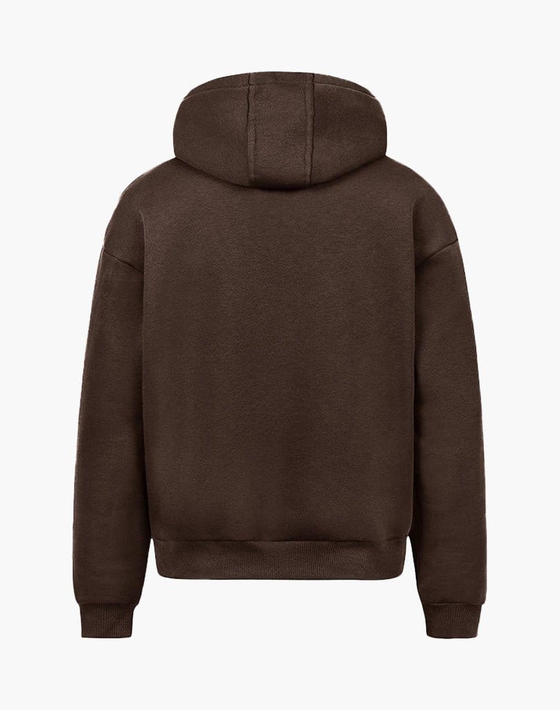 BASIC ZIP-HOODIE (BROWN) Zip-Hoodie STATEMENT