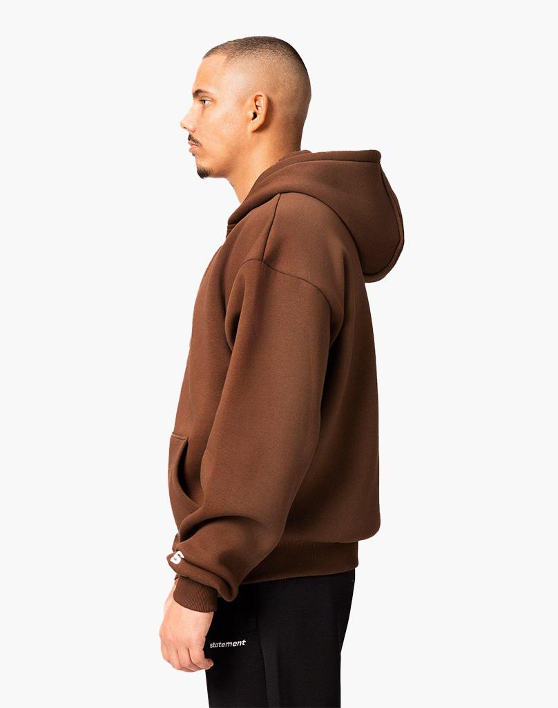 BASIC ZIP-HOODIE (COFFEE BROWN) STATEMENT