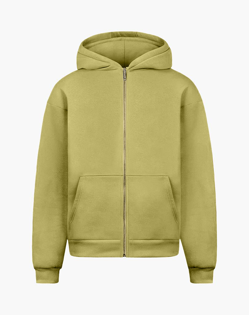BASIC ZIP-HOODIE (DARK GREEN) Zip-Hoodie STATEMENT