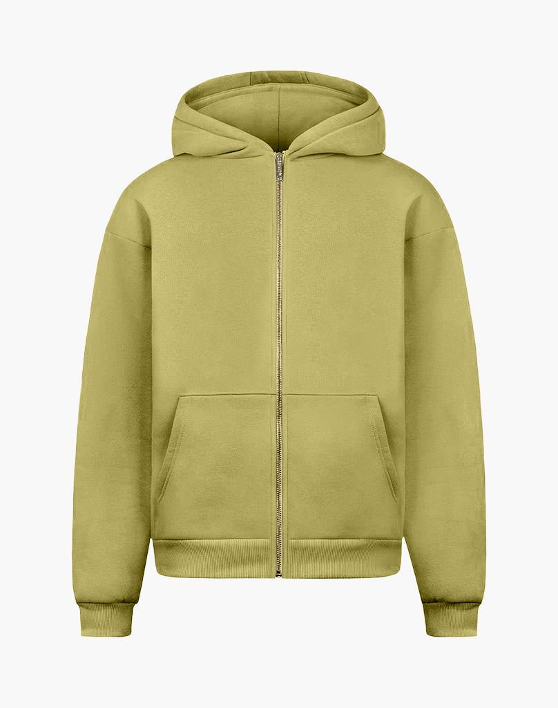 BASIC ZIP-HOODIE (DARK GREEN) Zip-Hoodie STATEMENT