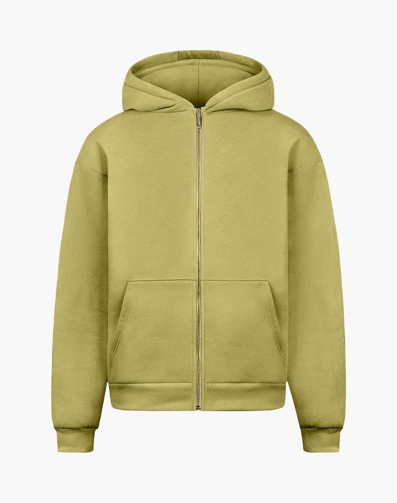 BASIC ZIP-HOODIE (DARK GREEN) Zip-Hoodie STATEMENT