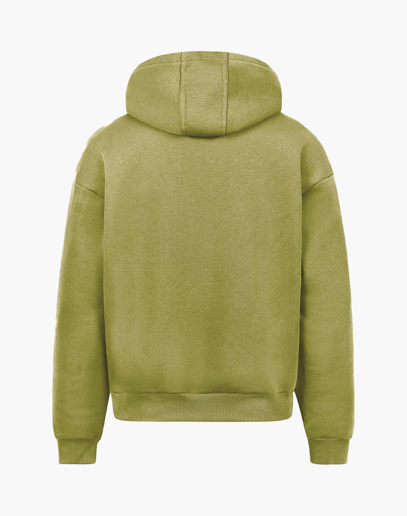 BASIC ZIP-HOODIE (DARK GREEN) STATEMENT