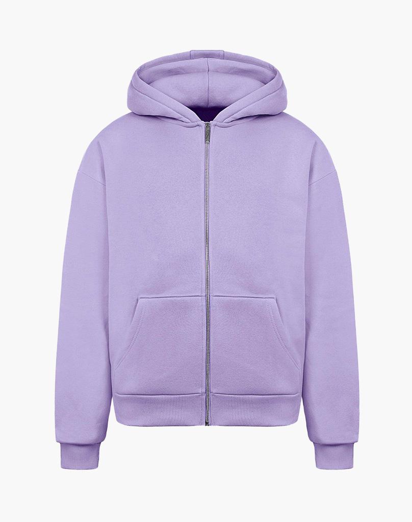 BASIC ZIP-HOODIE (PURPLE) STATEMENT