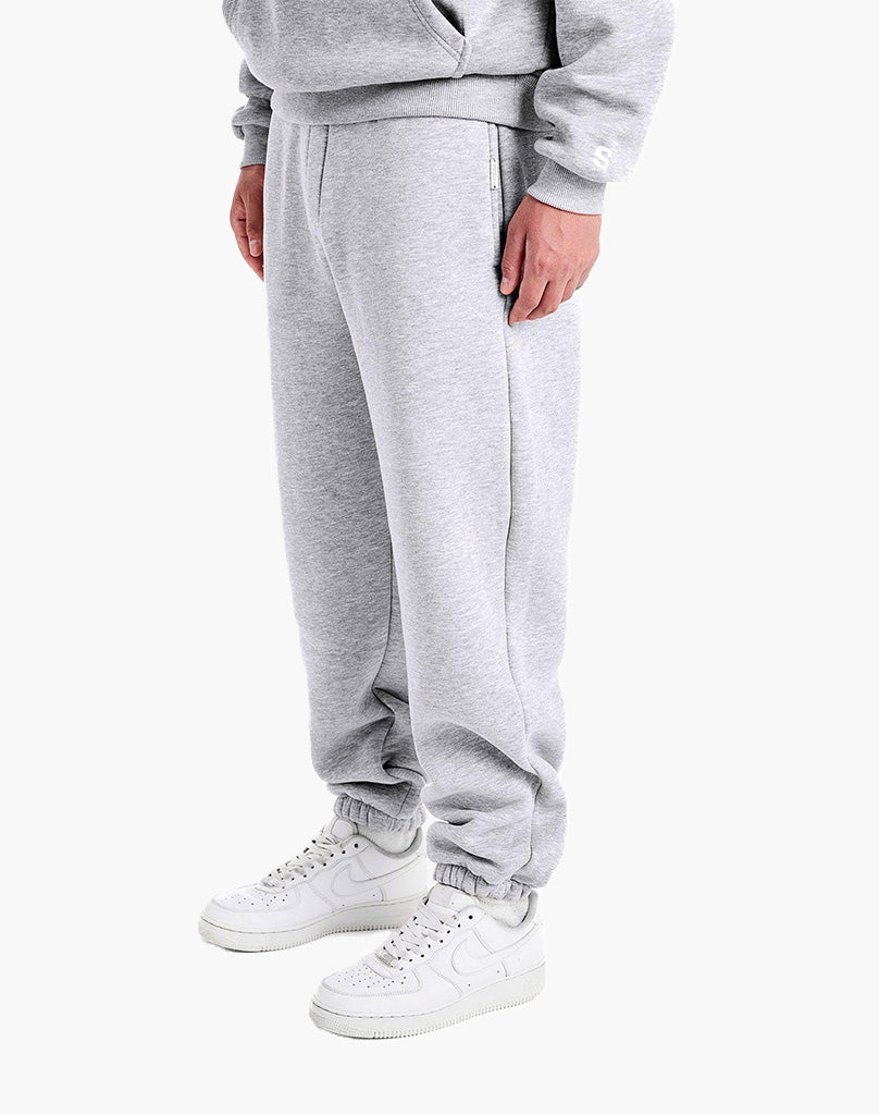 TRACKSUIT SET CUFF (GREY MELANGE) Tracksuits Statement Clo