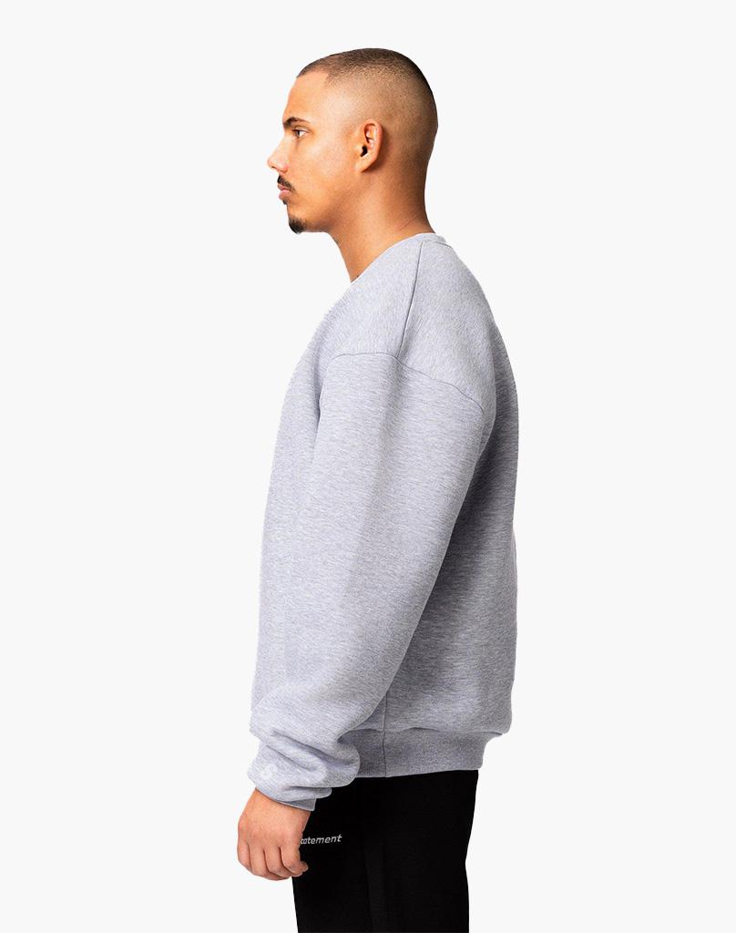 BASIC SWEATER (GREY MELANGE) STATEMENT