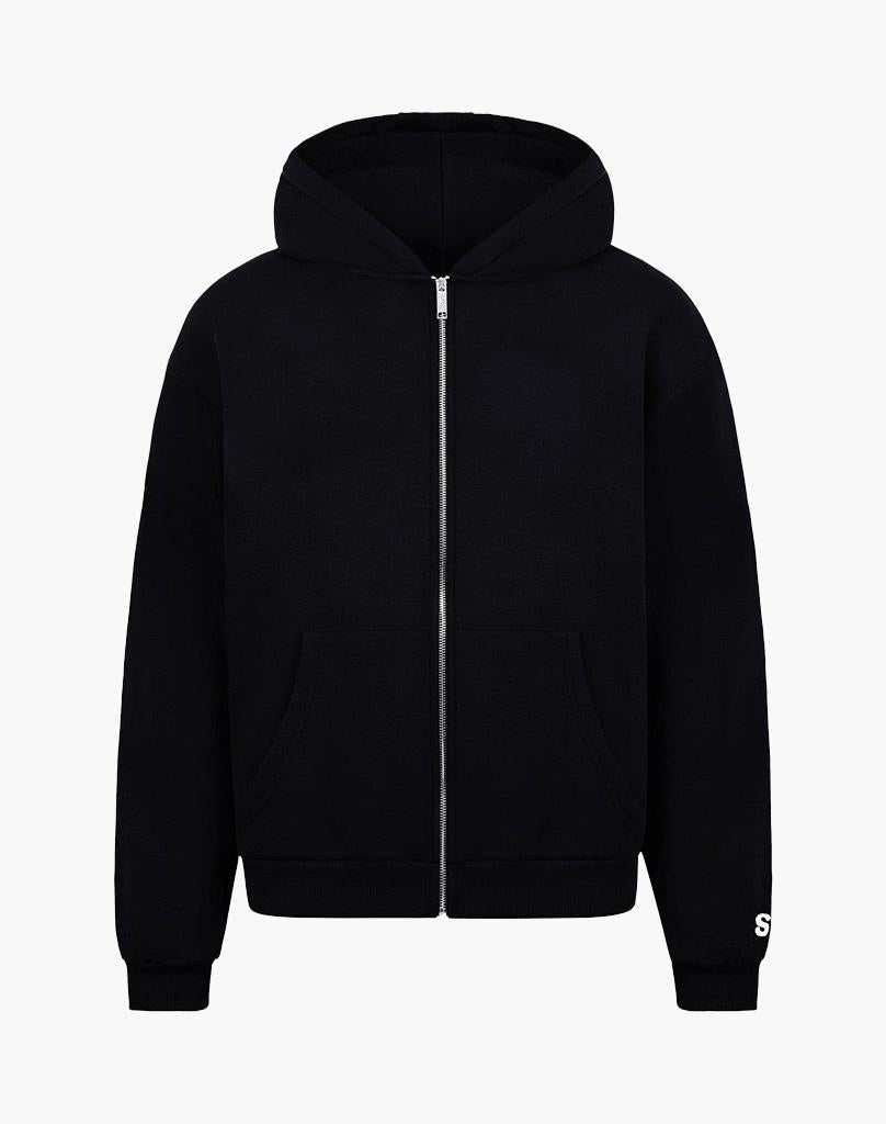 BASIC ZIP-HOODIE (BLACK) STATEMENT