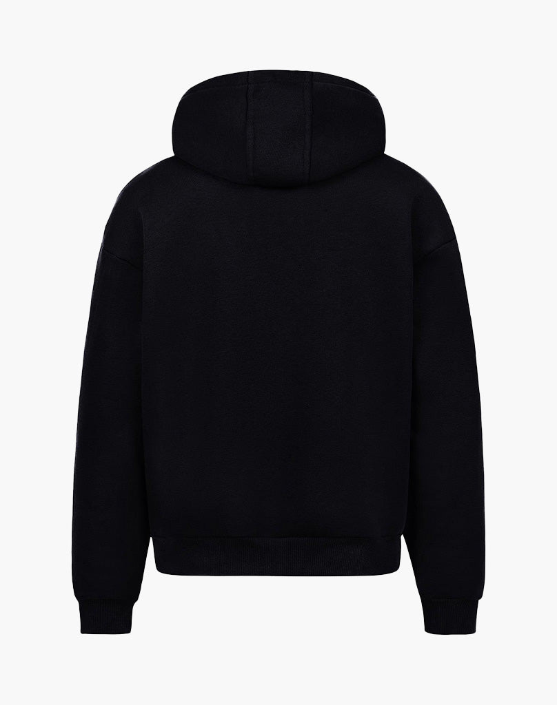 BASIC ZIP-HOODIE (BLACK) STATEMENT