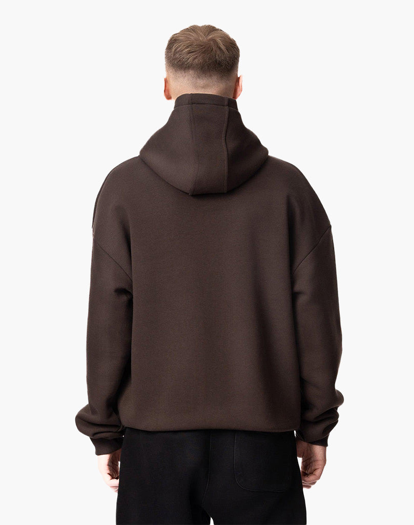 BASIC ZIP-HOODIE (BROWN) STATEMENT