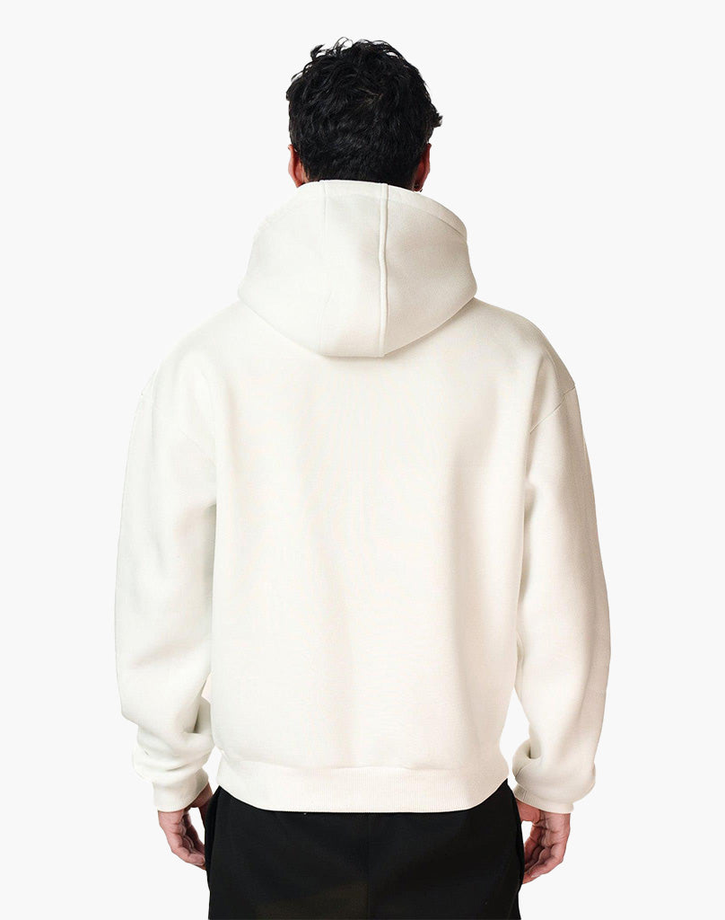 BASIC ZIP-HOODIE (CREAM WHITE) STATEMENT
