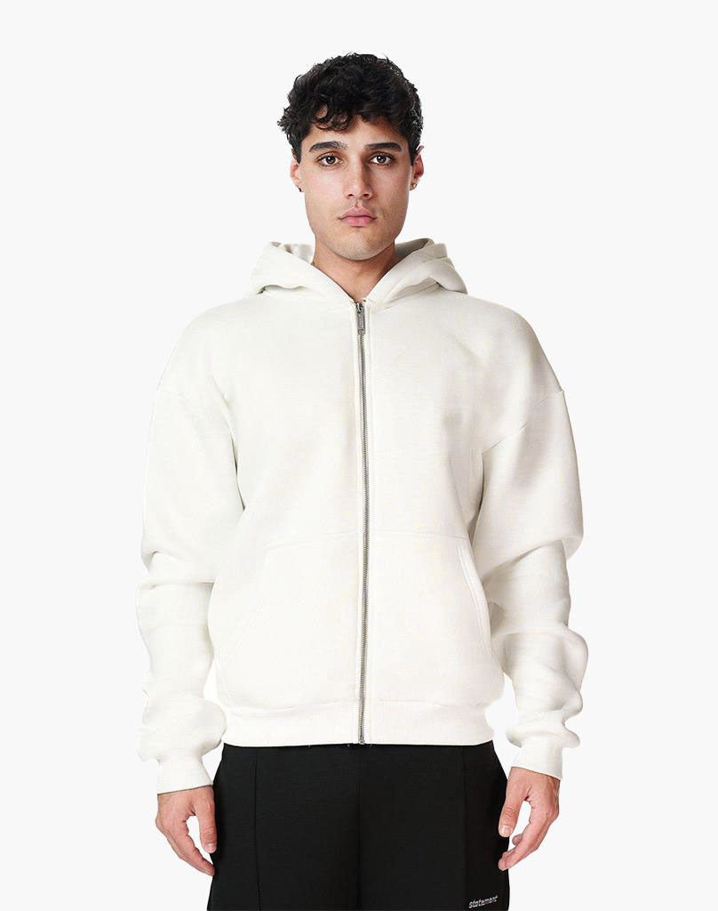 BASIC ZIP-HOODIE (CREAM WHITE) Zip-Hoodie STATEMENT