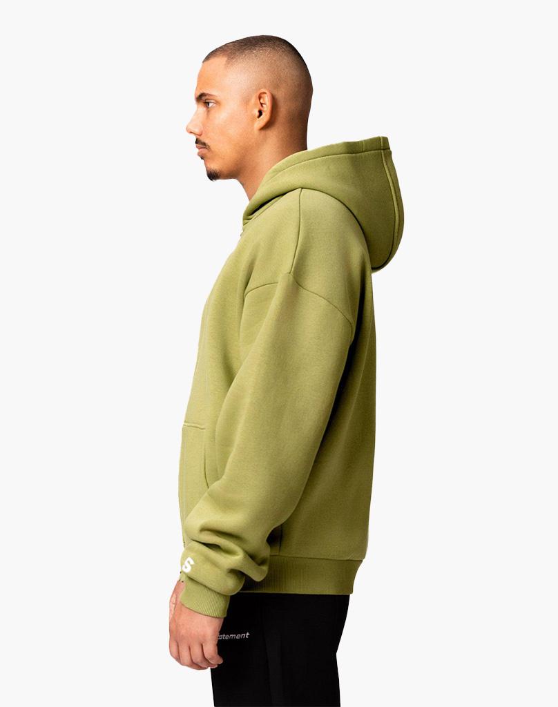 BASIC ZIP-HOODIE (DARK GREEN) STATEMENT