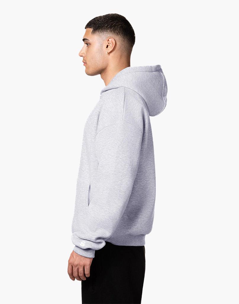 BASIC ZIP-HOODIE (GREY MELANGE) STATEMENT