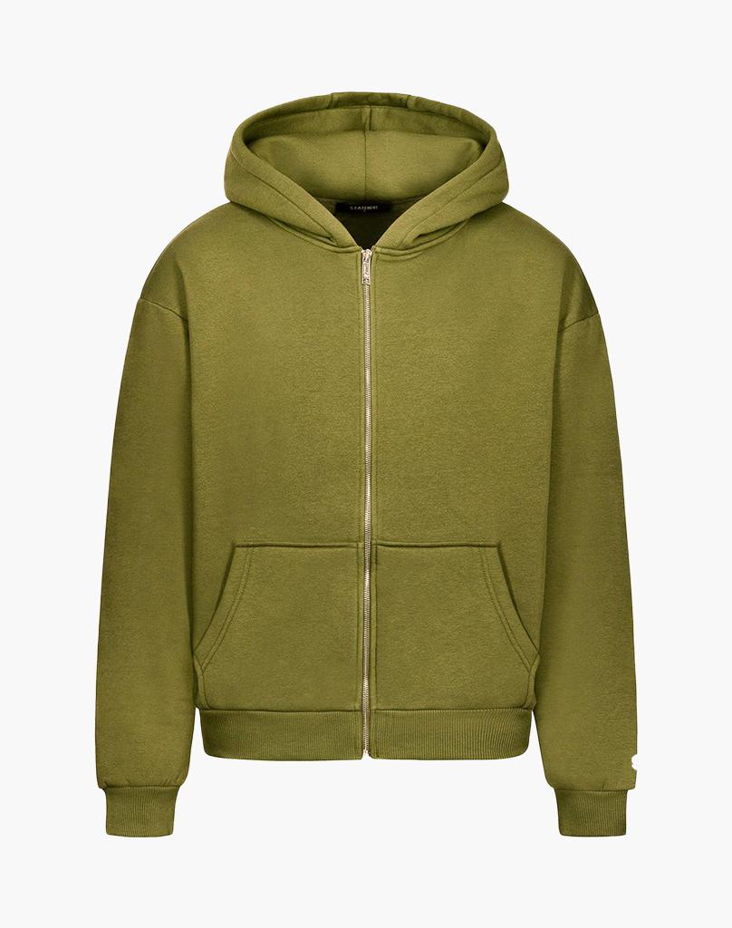 BASIC ZIP-HOODIE (KHAKI) STATEMENT