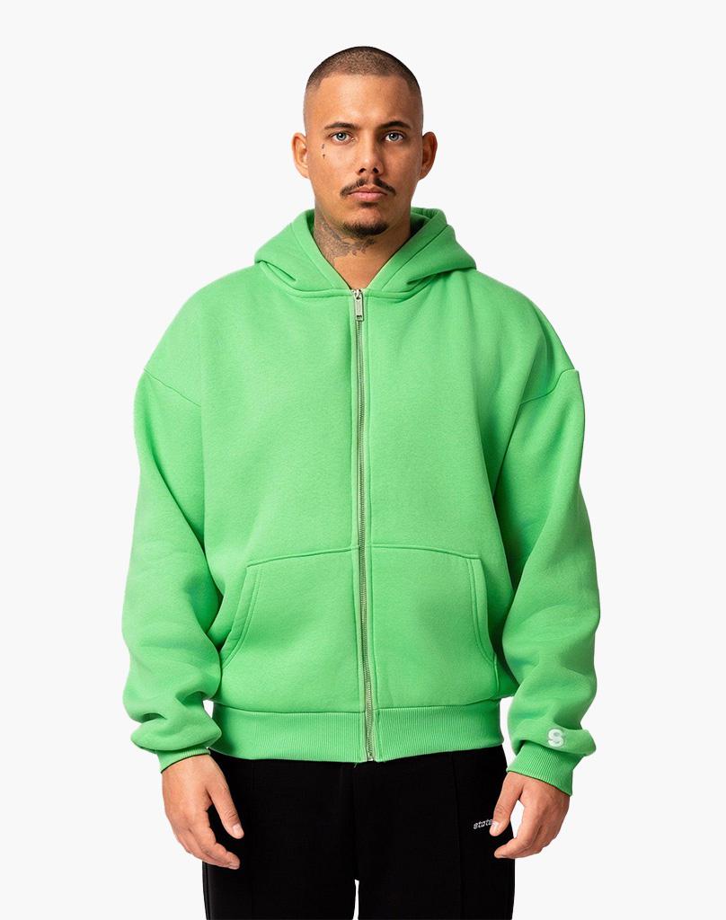 BASIC ZIP-HOODIE (POISON GREEN) Zip-Hoodie STATEMENT