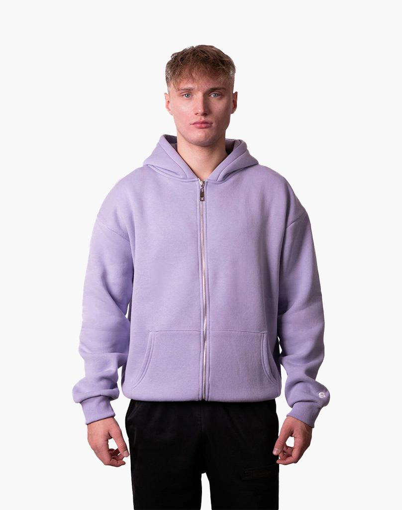 BASIC ZIP-HOODIE (PURPLE) STATEMENT