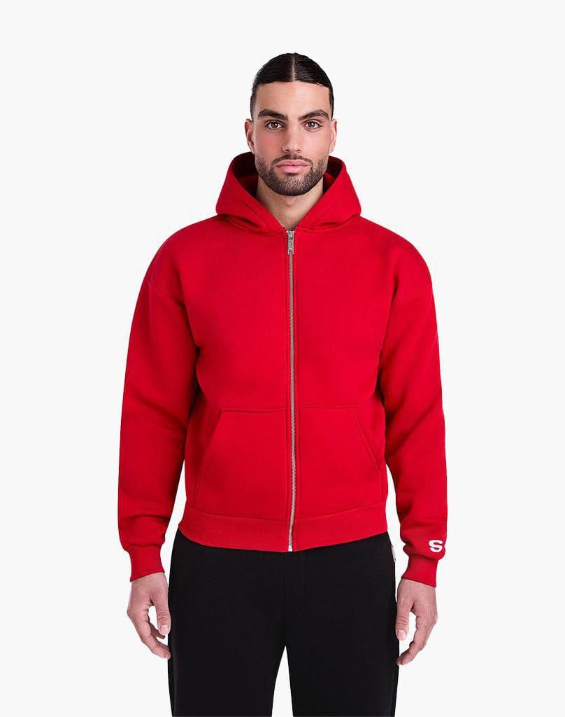 BASIC ZIP-HOODIE (RED) Zip-Hoodie STATEMENT