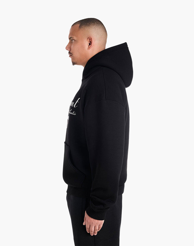BENDING LINES HOODIE (BLACK) STATEMENT