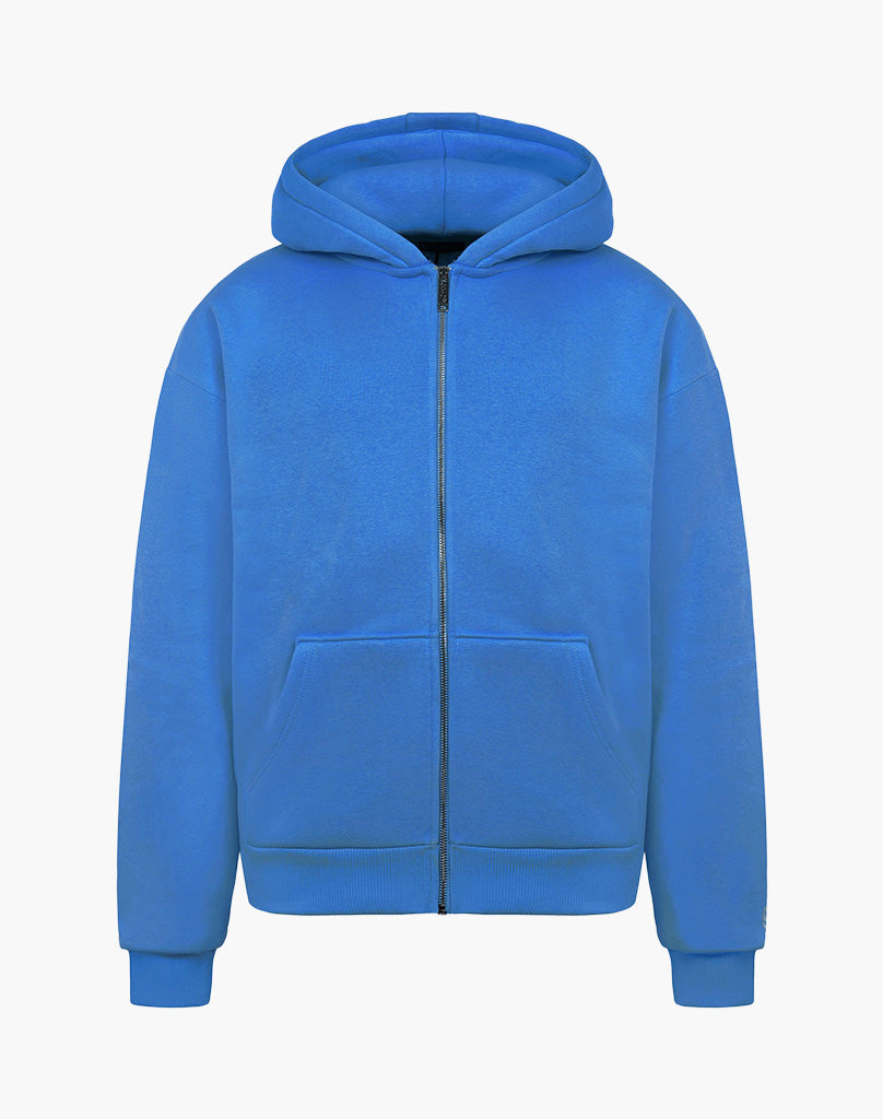 BASIC ZIP-HOODIE BLUE