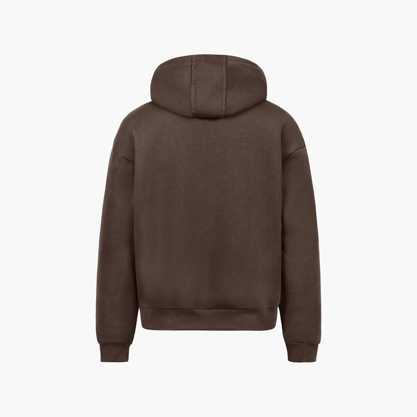 BASIC ZIP-HOODIE BROWN