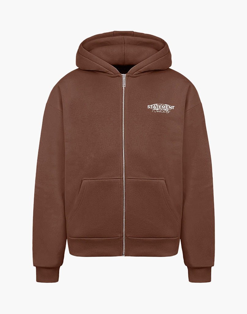 IFADA ZIP-HOODIE (COFFEE BROWN) Zip-Hoodie STATEMENT