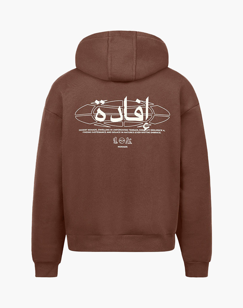 IFADA ZIP-HOODIE (COFFEE BROWN) STATEMENT