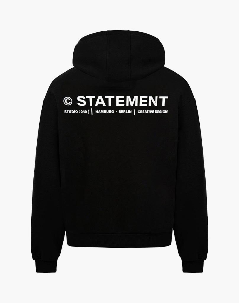 INITIAL ZIP-HOODIE (BLACK) STATEMENT