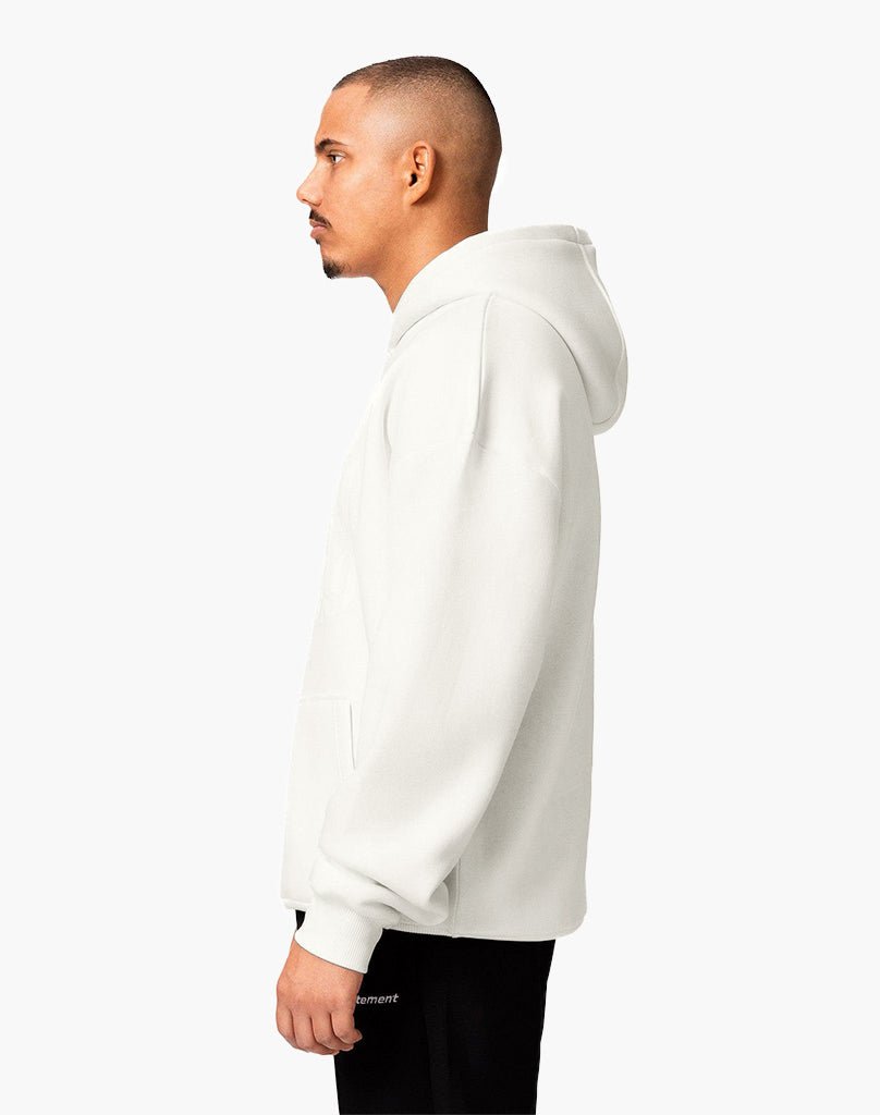 INITIAL ZIP-HOODIE (CREAM WHITE) Hoodie STATEMENT