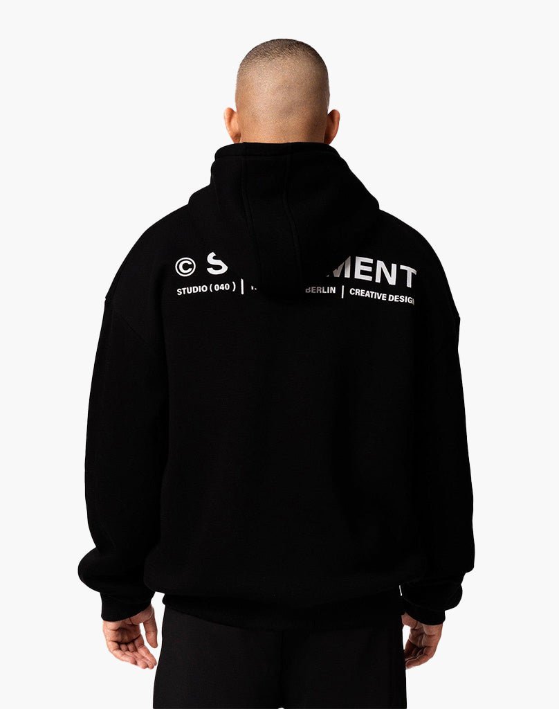 INITIAL ZIP-HOODIE (BLACK) Zip-Hoodie STATEMENT